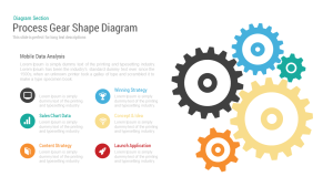 Process Gear Shape Diagram PowerPoint and Keynote Template