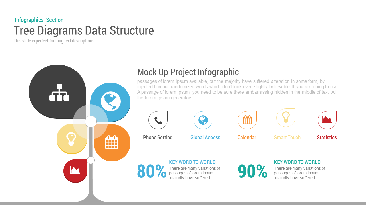 Tree Infographic Template with analysis PowerPoint and Keynote