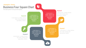 Business Four Square PowerPoint Template and keynote Slide
