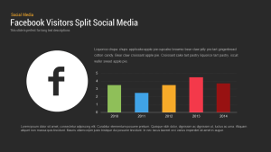 Social Media Facebook Visitors Chart PowerPoint and keynote slide