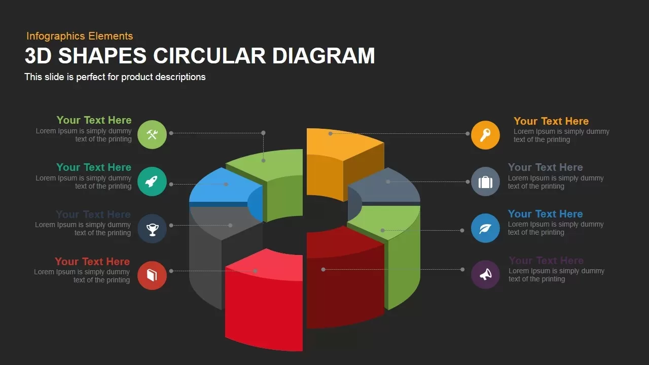 3D Circular Diagram PowerPoint Template and Keynote
