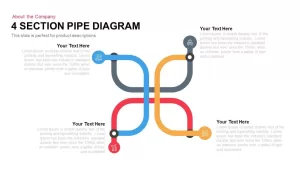 4 Section Pipe Diagram PowerPoint Template and Keynote