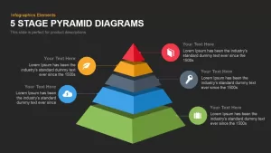 5 Stage Pyramid Diagrams Powerpoint Keynote template
