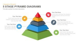 5 Stage Pyramid Diagrams PowerPoint Template and Keynote Slide