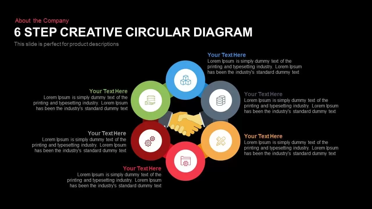 6 Step Creative Circular Diagram