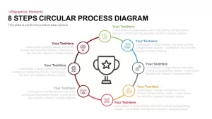 8 Steps Circular Process Diagram PowerPoint Template and Keynote Slide