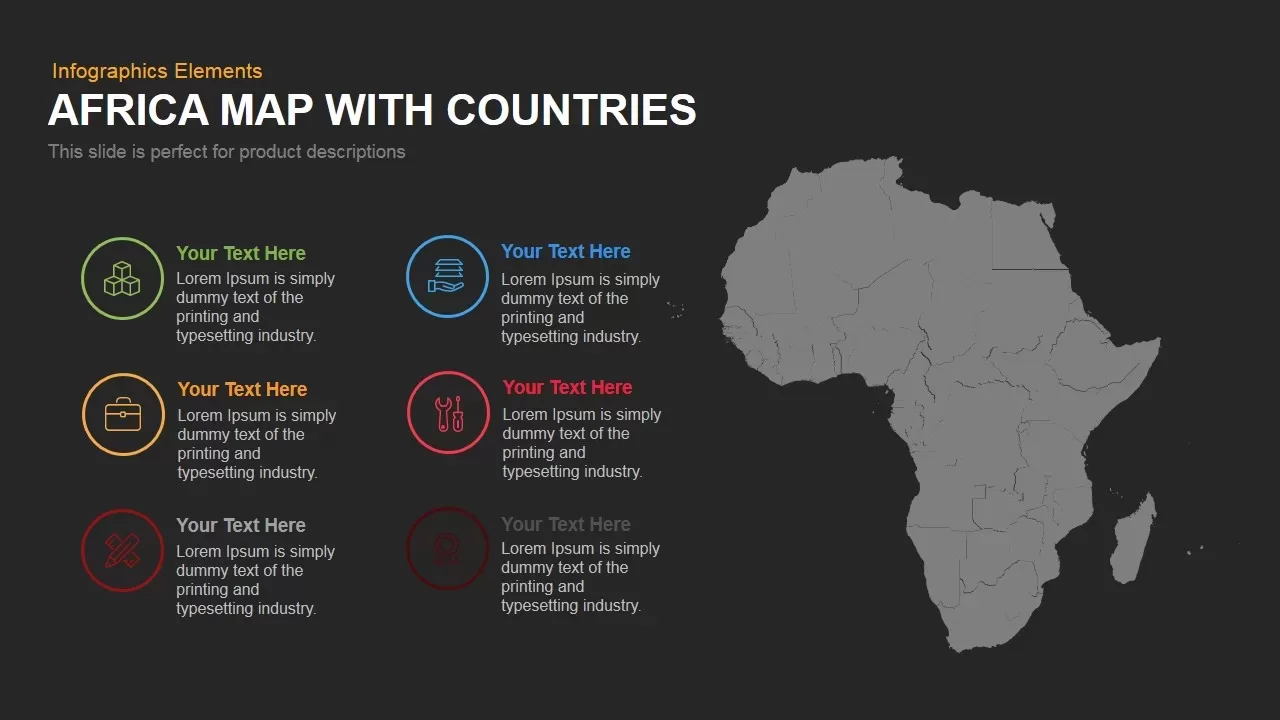 Africa Map With Countries Powerpoint Keynote template 1