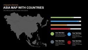 Asia Map With Countries Powerpoint Keynote template