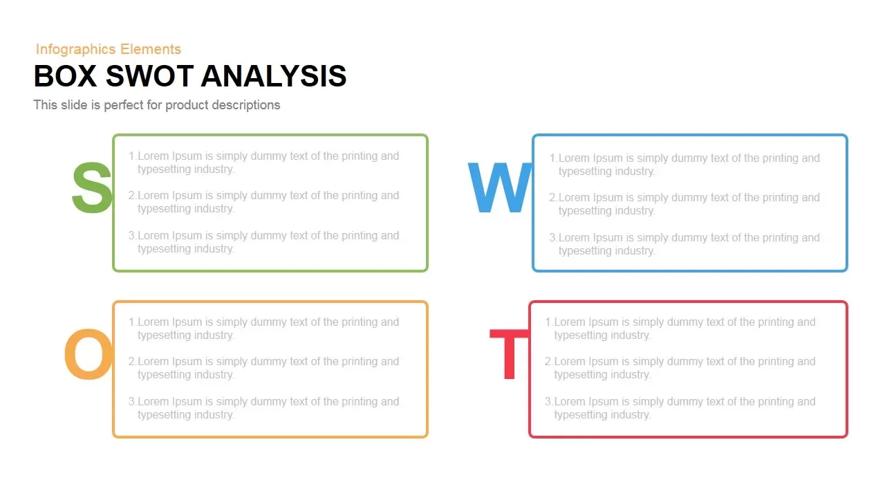 Box Swot Analysis Powerpoint Keynote