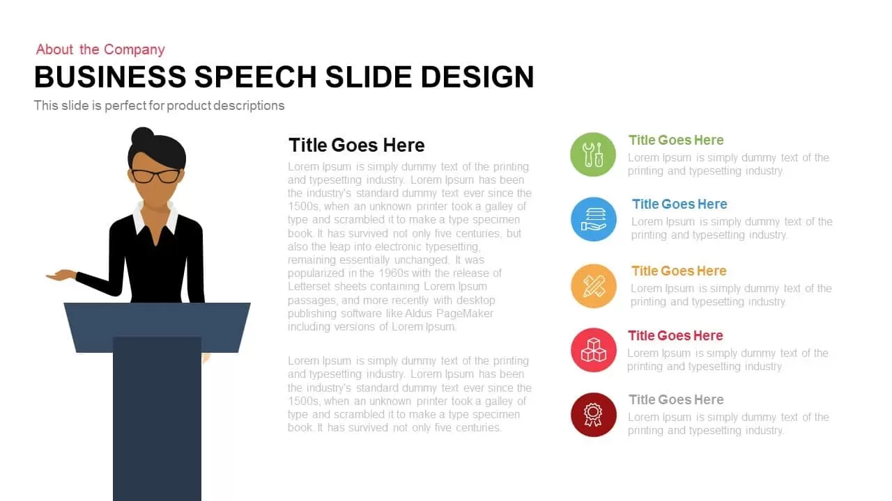 Business Speech Slide Design in PowerPoint and Keynote