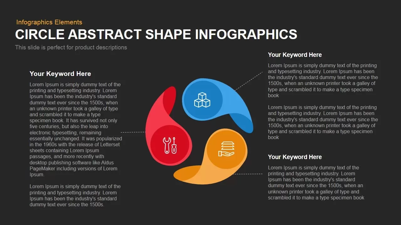 Circle Abstract Shape Infographics Powerpoint Keynote template