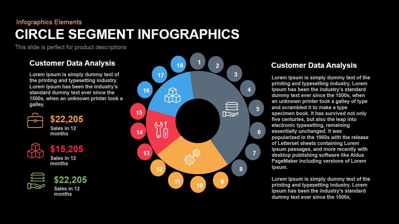 8 segment circle infographic free download