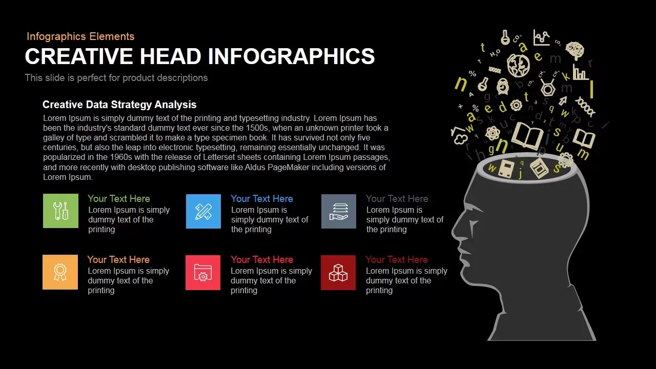 Creative Head Infographics Powerpoint Keynote template