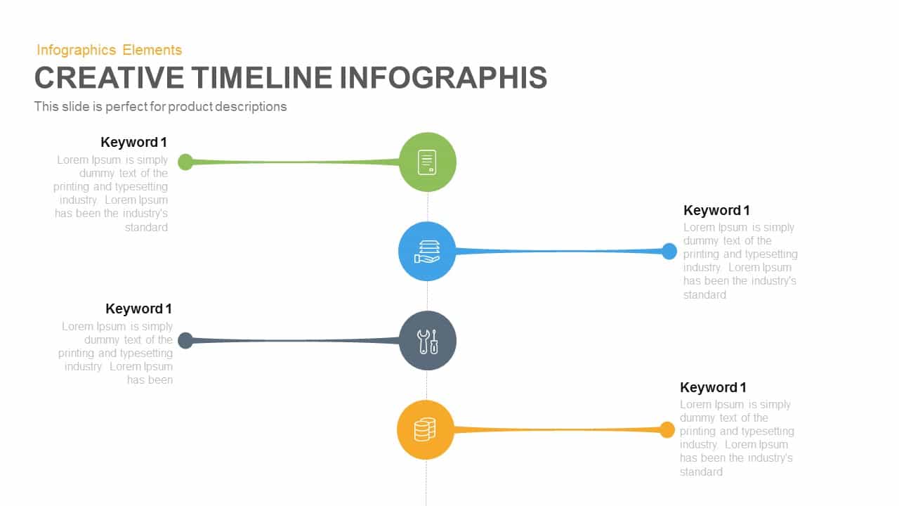 Creative Timeline Infographic PowerPoint Template and Keynote Slide