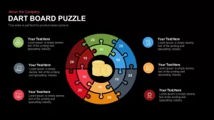 Dart Board Puzzle PowerPoint Template and Keynote Slide