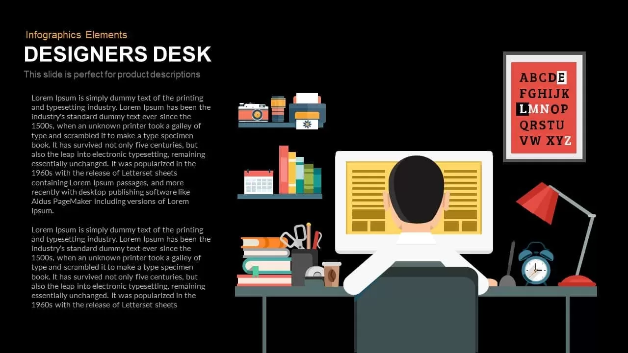 Designers Desk Powerpoint Template and Keynote Slide