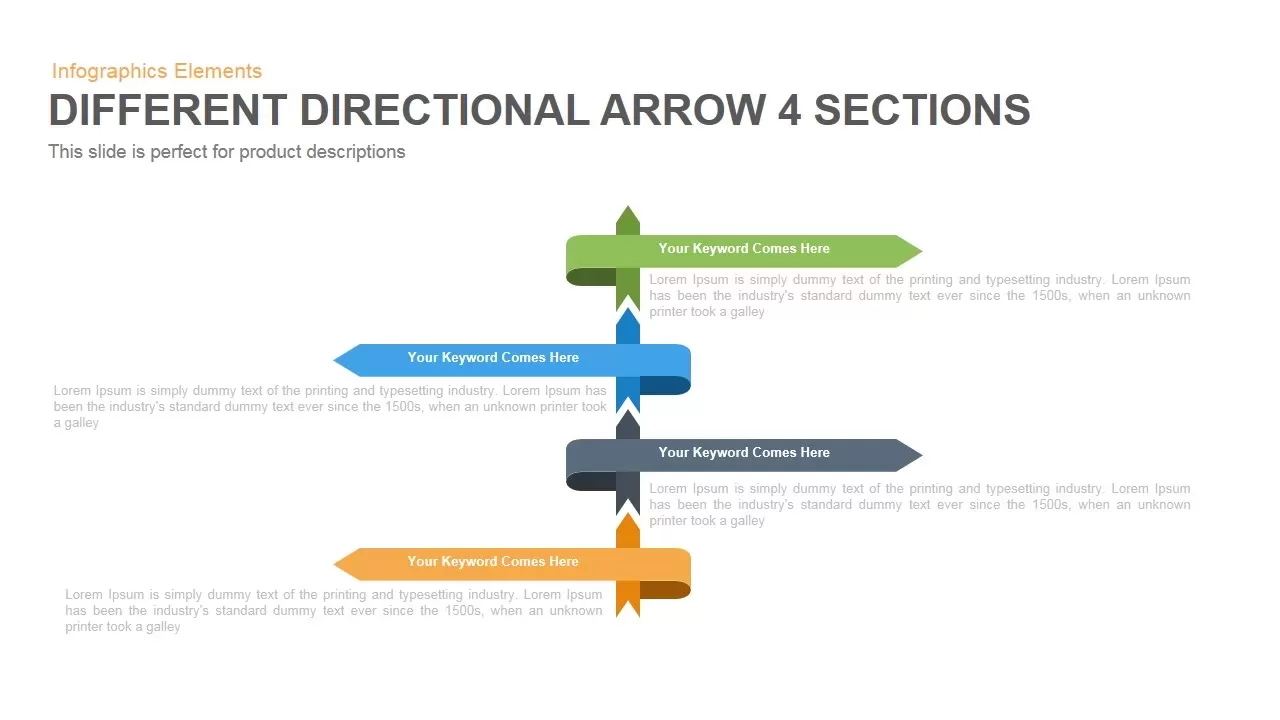 Different Directional Arrow Powerpoint Keynote template