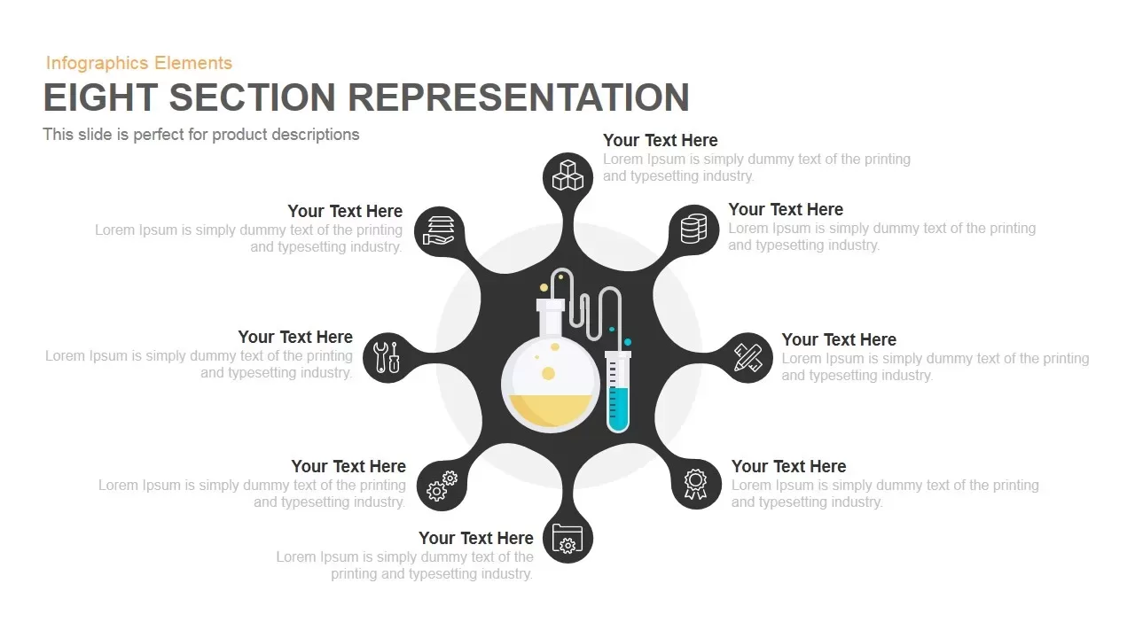 8 Section Representation PowerPoint Template and Keynote