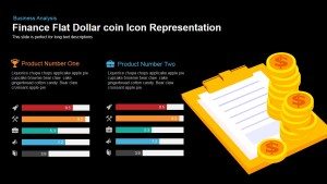 Finance Flat Dollar Coin Icon Representation PowerPoint and Keynote Template