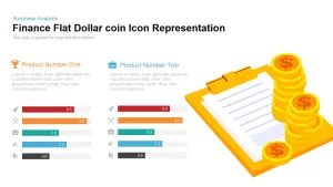 Finance Flat Dollar Coin Icon Representation Powerpoint Keynote template