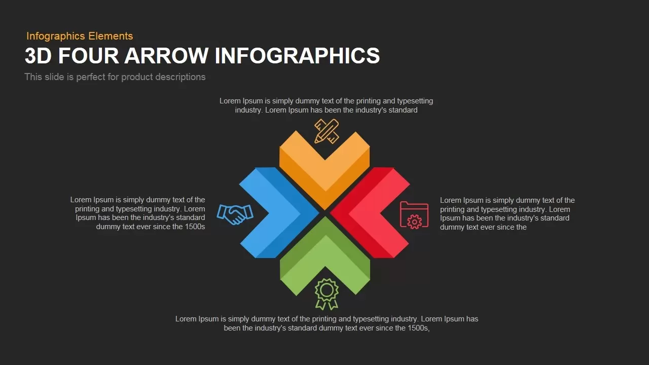 Four Arrow Infographics Powerpoint Keynote template
