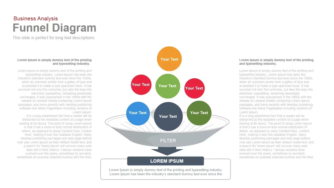 Funnel Diagram Representation Powerpoint Keynote