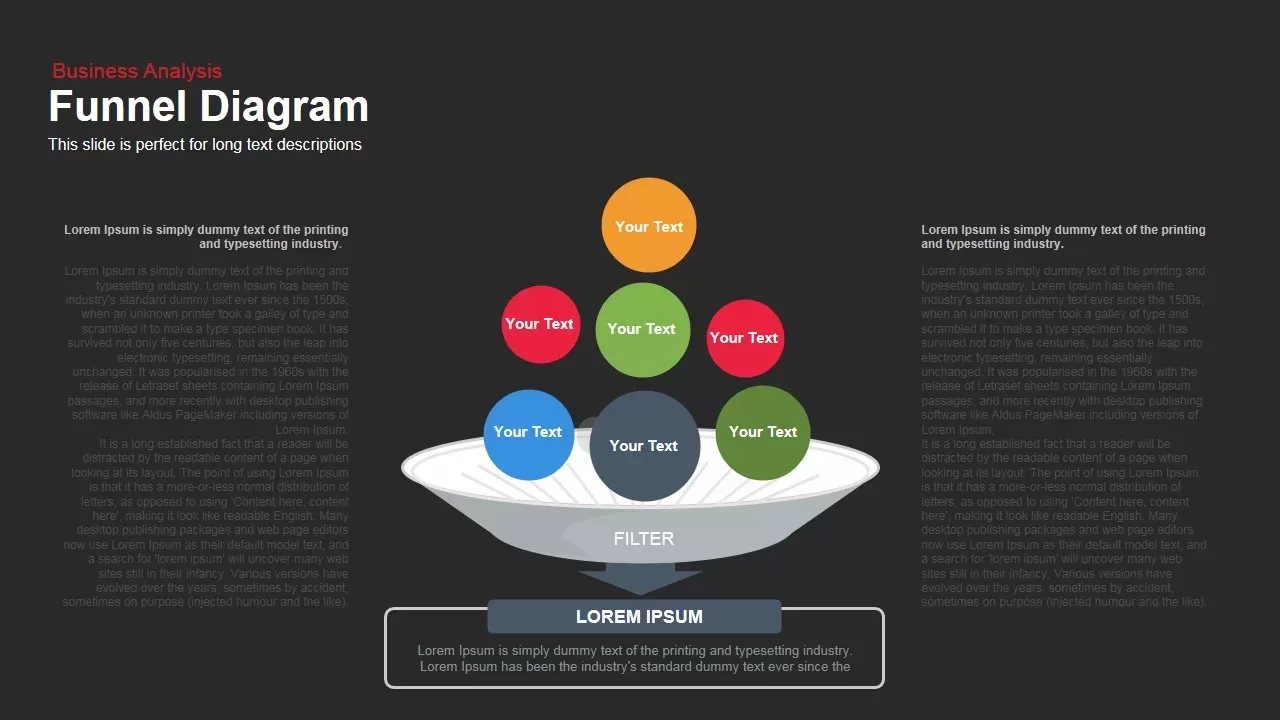 Funnel Diagram Representation Powerpoint Keynote