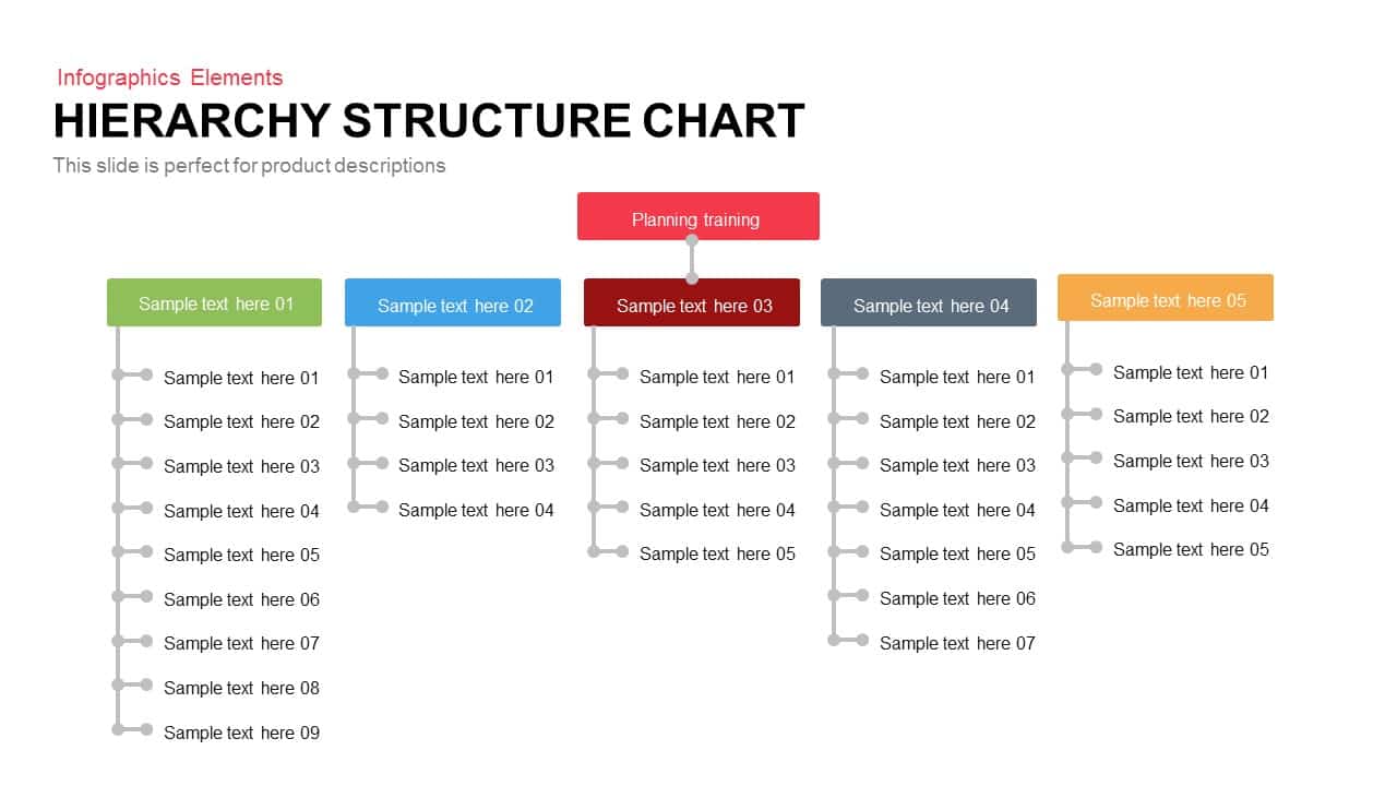 Hierarchy Structure Chart Template for PowerPoint and Keynote