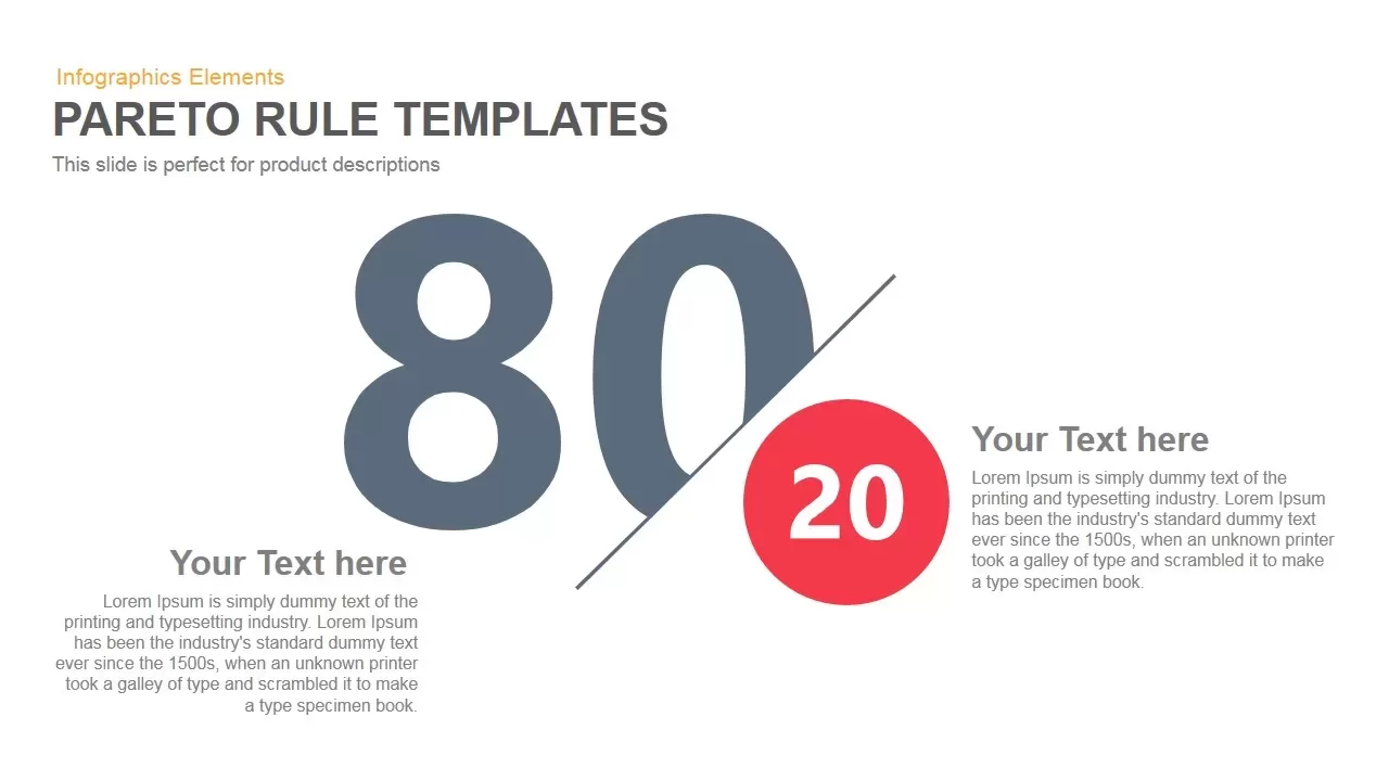 Pareto Principle 80 20 Rule Powerpoint Keynote template