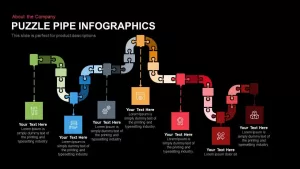Puzzle Pipe Infographics PowerPoint Template and Keynote Slide