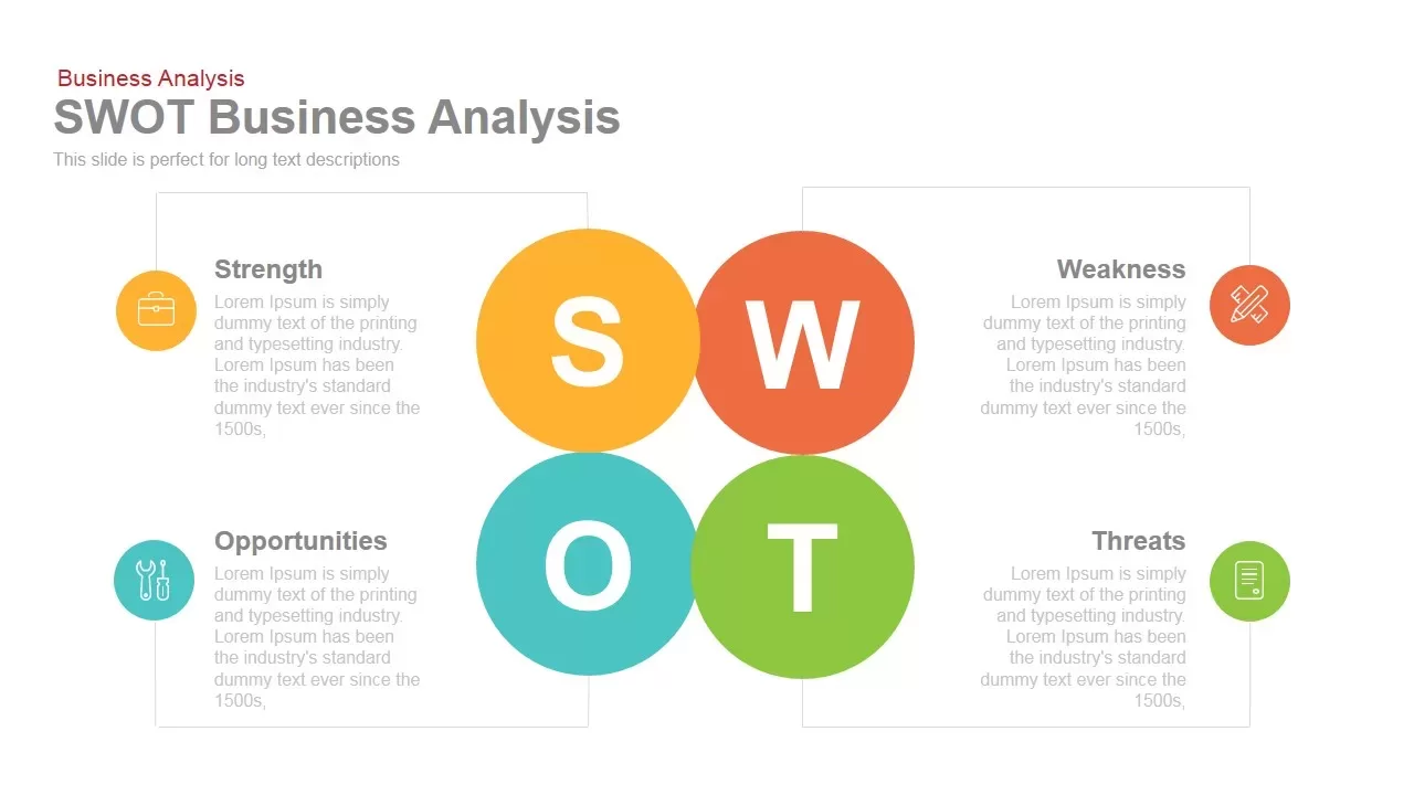 Business SWOT Analysis PowerPoint Template and Keynote Slide