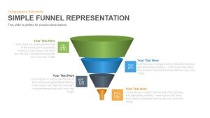 Simple Representation Funnel PowerPoint Template and Keynote Slide