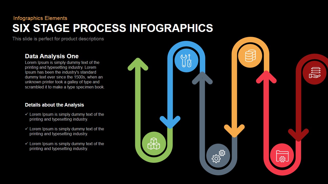 Stage Infographics Process PowerPoint Template And Keynote