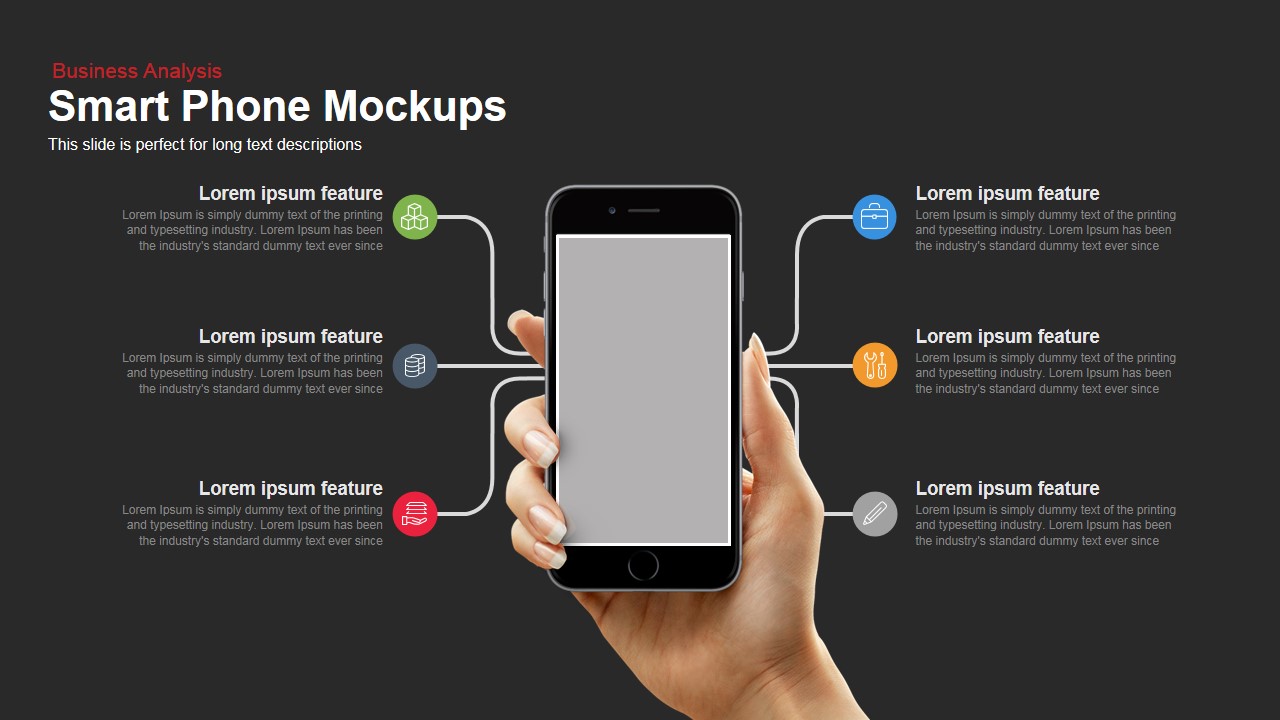 SmartPhone Mockup PowerPoint Template | Slidebazaar