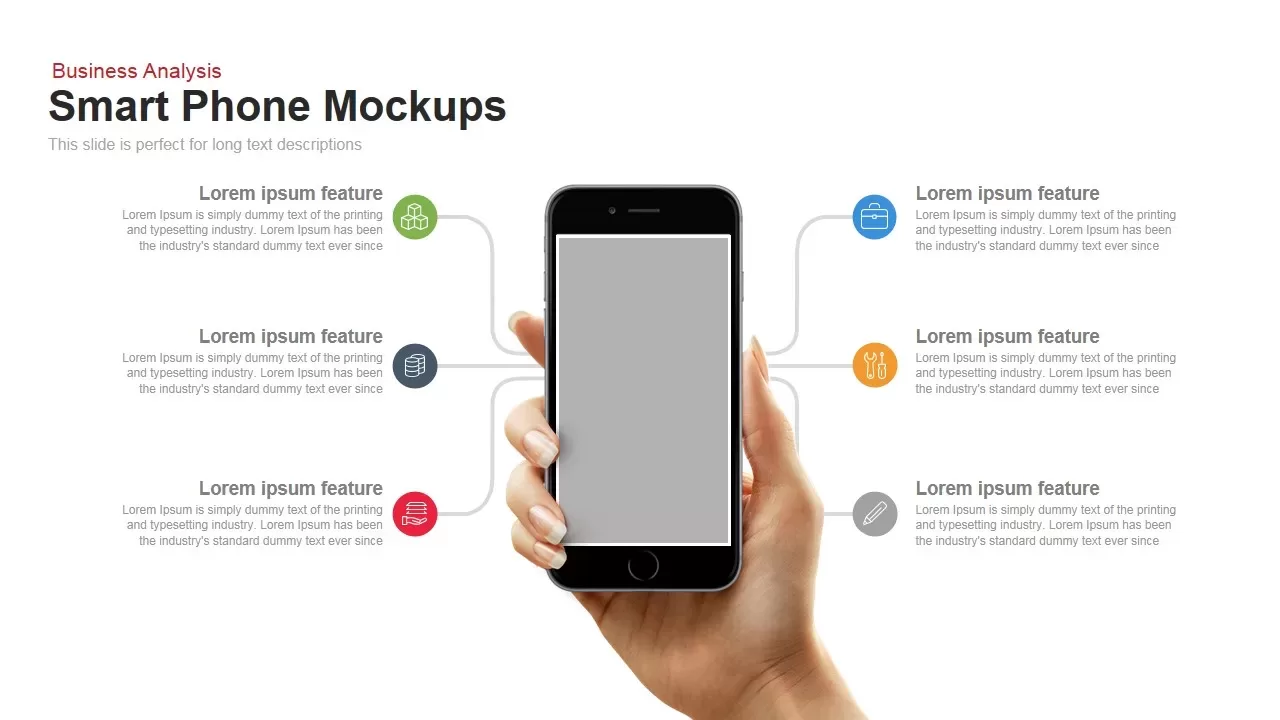 SmartPhone Mockup PowerPoint Template and Keynote Slide