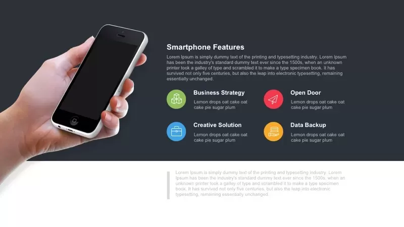 Smartphone Features Template for PowerPoint & Keynote