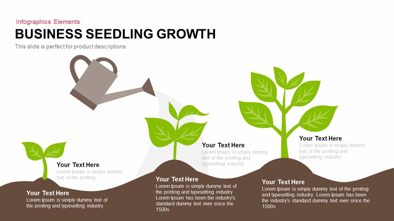 business seedling growth PowerPoint template