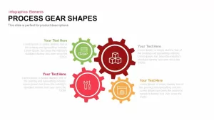 Process Gear Shapes For PowerPoint Template and Keynote Slide