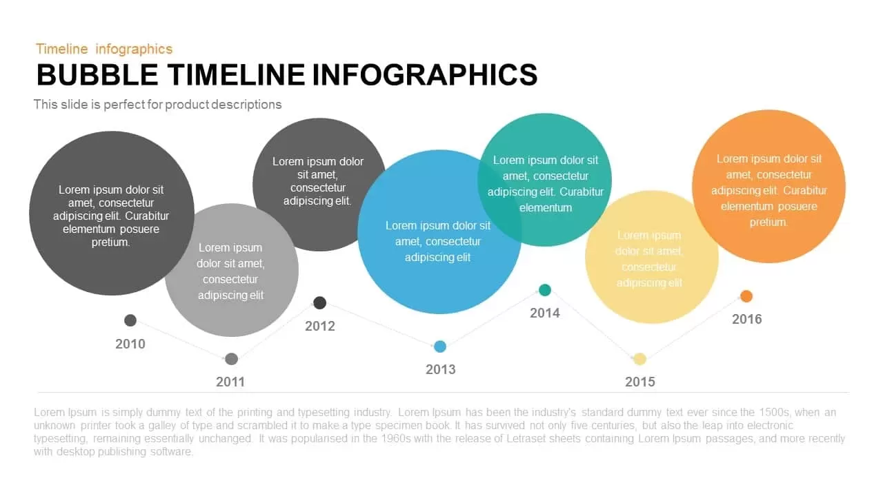 Bubble Timeline Infographics PowerPoint Template and Keynote Slide