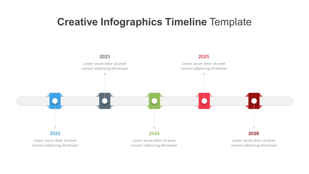 Creative Infographics Timeline PowerPoint Template