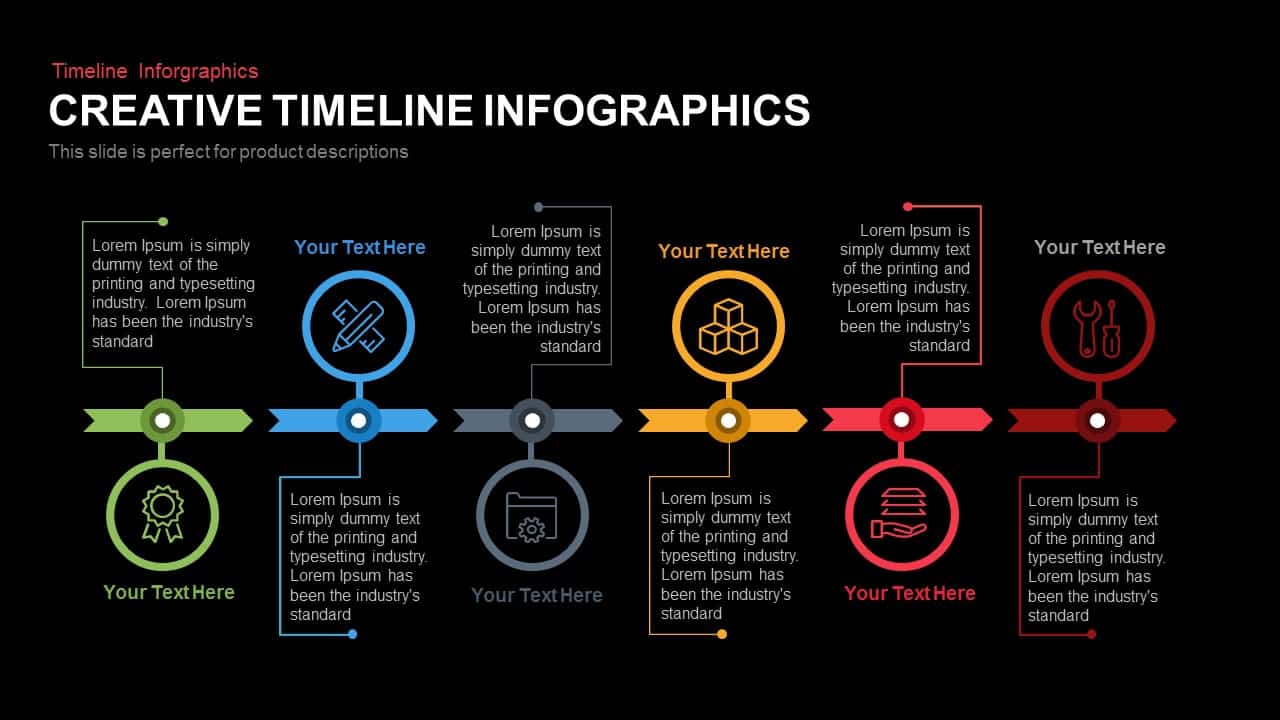 Creative Infographics Timeline PowerPoint Template Slidebazaar