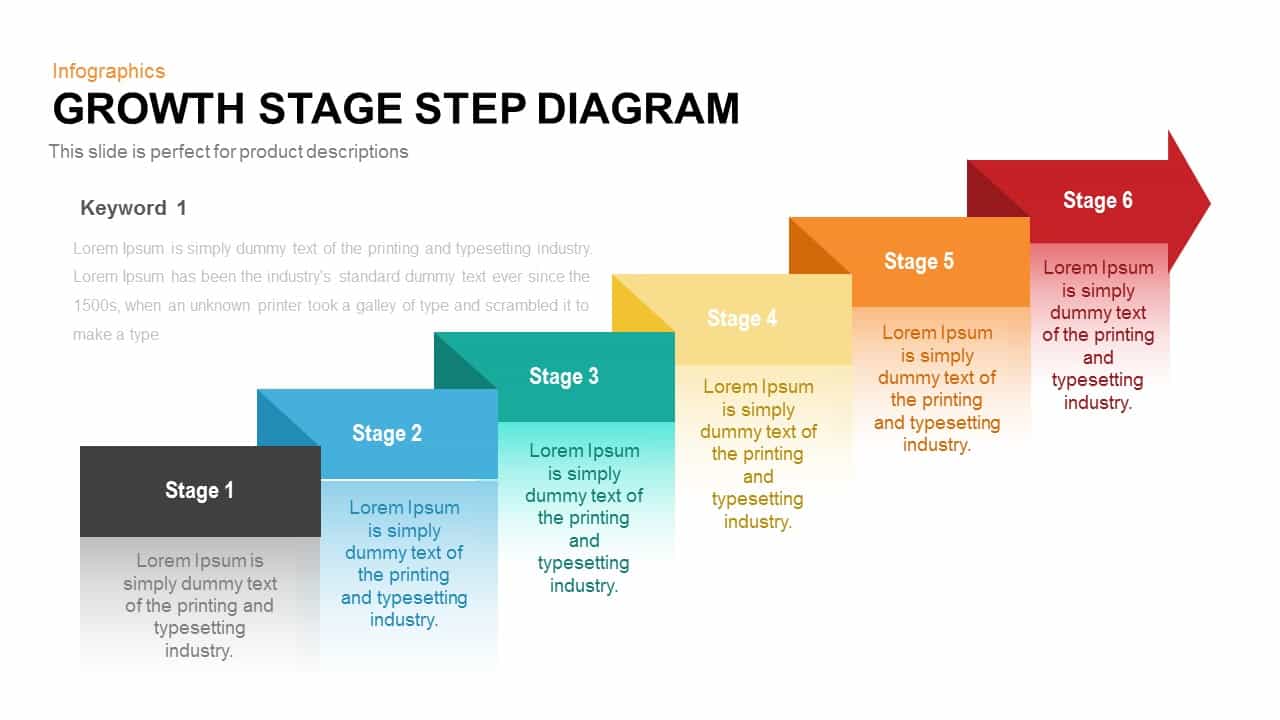 Growth Stage Step Diagram Template For Powerpoint And Keynote 7578