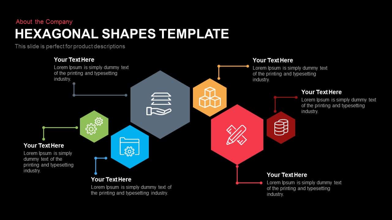 Hexagon Shape Template for PowerPoint and Keynote