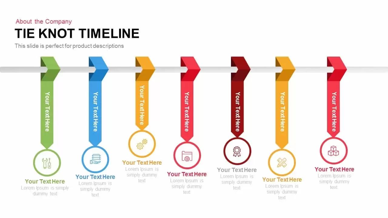 Tie Knot Timeline Powerpoint and Keynote template