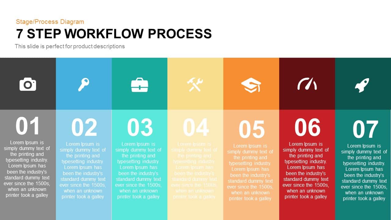 7 Step Process Workflow PowerPoint Template SlideBazaar