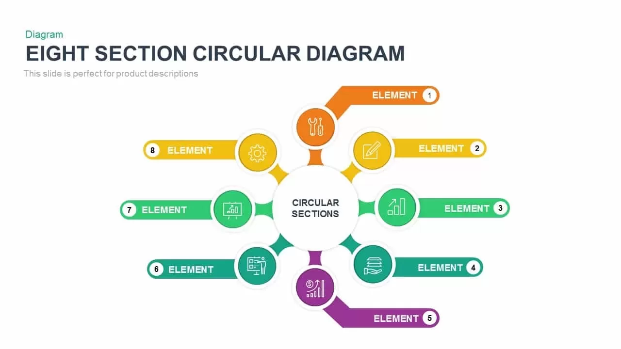 Eight Section Circular Diagram