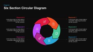 Section Circular Diagram PowerPoint Template and Keynote 6 sections