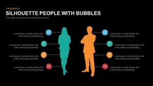 Silhouette People with Bubbles Template for PowerPoint and Keynote