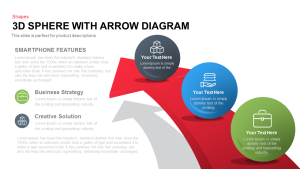 3d Sphere with Arrow Diagram PowerPoint Template and Keynote Slide
