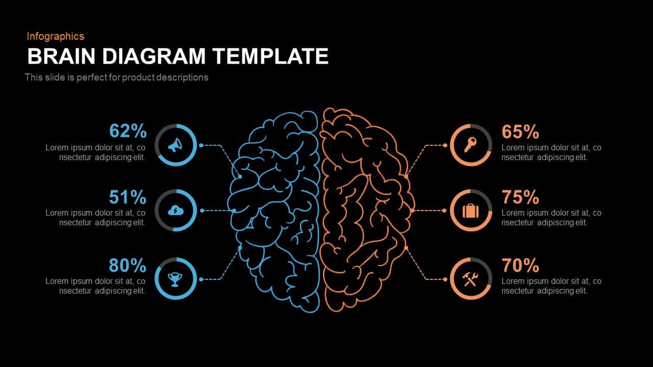 Brain Diagram PowerPoint Template and Keynote Slide